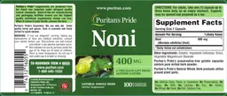 Label for Noni 400 mg