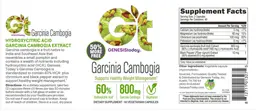 Label for Garcinia Cambogia