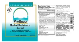 Label for Herbal Resistance Liquid