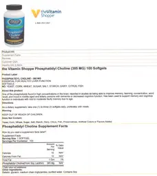 Label for Phosphatidyl Choline 385 mg