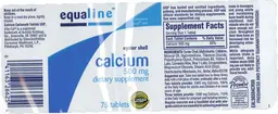 Label for Oyster Shell Calcium 500 mg