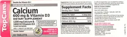 Label for Calcium 600 mg & Vitamin D3