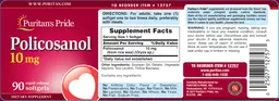 Label for Policosanol 10 mg