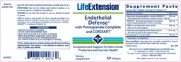 Label for Endothelial Defense With Pomegranate Complete And Cordiart