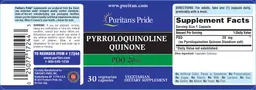 Label for Pyrroloquinoline Quinone