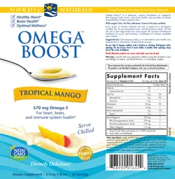 Label for Omega Boost Tropical Mango