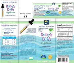 Label for Baby's DHA Vegetarian