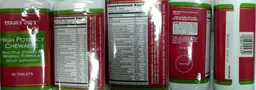 Label for High Potency Chewable Multiple Vitamin & Mineral Formula