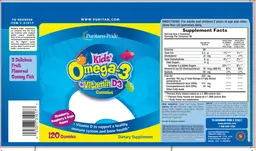 Label for Kids' Omega-3 + Vitamin D3
