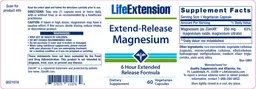 Label for Extend-Release Magnesium