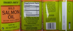 Label for Wild Salmon Oil 1200 mg