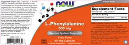 Label for L-Phenylalanine 500 mg