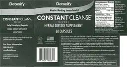 Label for Constant Cleanse Herbal