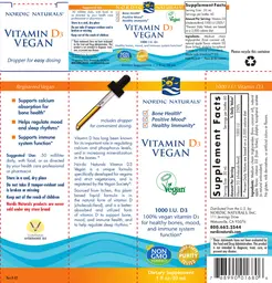 Label for Vitamin D3 Vegan