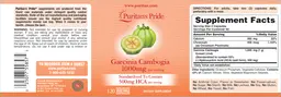 Label for Garcinia Cambogia 1000 mg