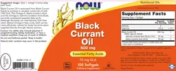 Label for Black Currant Oil 500 mg