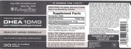 Label for DHEA 10 mg