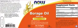 Label for Borage Oil 1000 mg