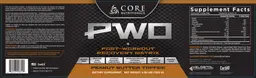 Label for PWO Peanut Butter Toffee