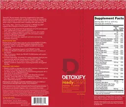 Label for Ready Clean Herbal Cleanse Orange Flavor