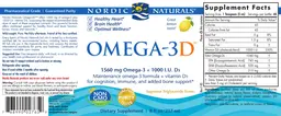 Label for Omega-3D Lemon