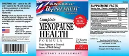 Label for Complete Menopause Health Formula