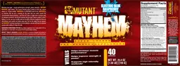 Label for Mayhem Electric Blue Raspberry