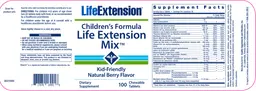 Label for Children's Formula Life Extension Mix Natural Berry Flavor