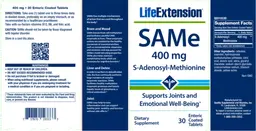 Label for SAMe 400 mg