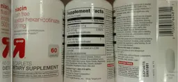 Label for Niacin Flush Free
