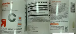 Label for Vitamin C 500 mg