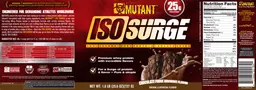 Label for Iso Surge Chocolate Fudge Brownie Flavor