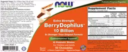 Label for Extra Strength Berry Dophilus