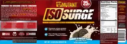 Label for Iso Surge Cookies N Cream Flavor (With Cookie Pieces)