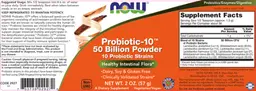 Label for Probiotic-10 50 Billion Powder