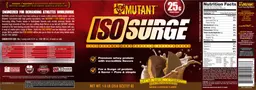 Label for Iso Surge Peanut Butter Chocolate Flavor (With Mini Peanut Butter Chips)