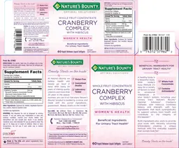Label for Cranberry Complex With Hibiscus