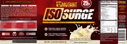 Label for Iso Surge Vanilla Ice Cream Flavor