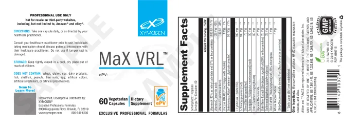Label for MaX VRL