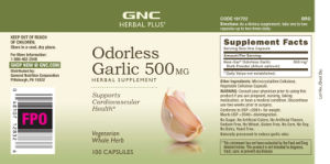 Odorless Garlic 500 mg