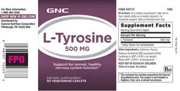 Label for L-Tyrosine 500 mg