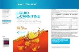 Label for Liquid L-Carnitine Iced Tea with Lemon