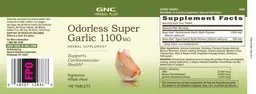 Label for Odorless Super Garlic 1100 mg