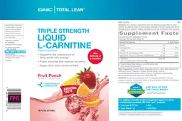 Label for Triple Strength Liquid L-Carnitine Fruit Punch