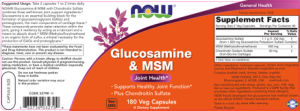 Label for Glucosamine & MSM