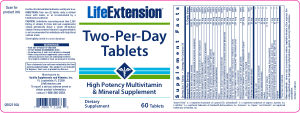 Label for Two-Per-Day Tablets