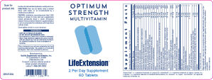 Label for Optimum Strength MultiVitamin