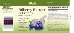 Bilberry Extract & Lutein