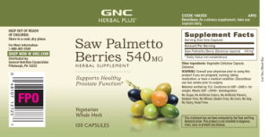 Saw Palmetto Berries 540 mg