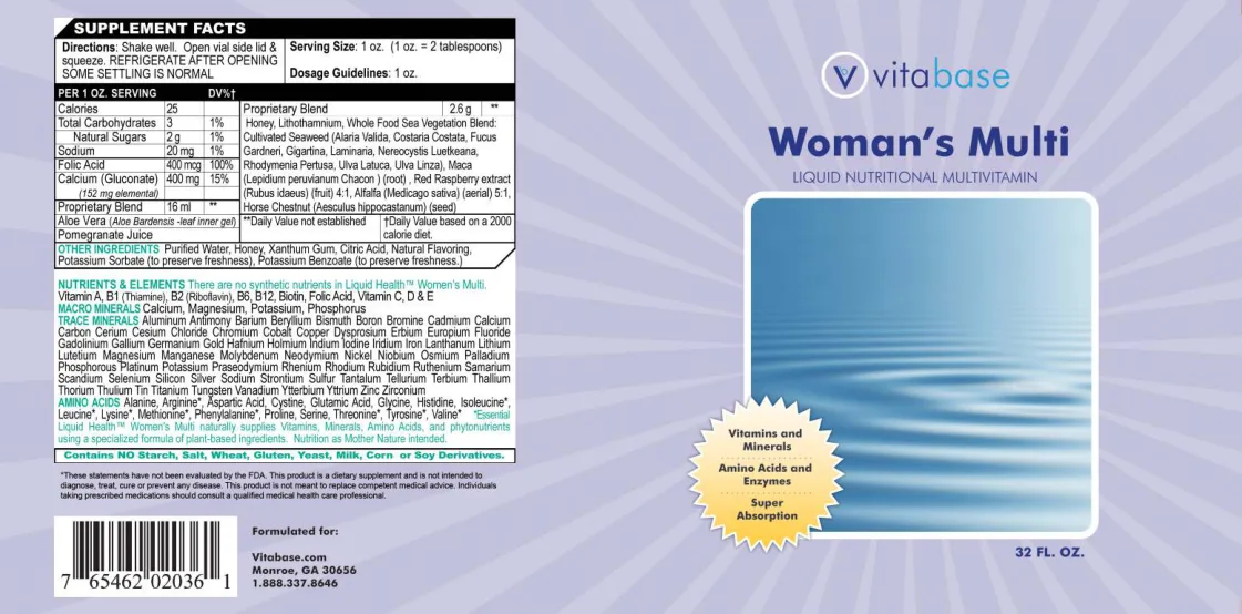 Label for Woman's Multi